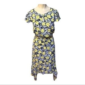 NEW Kensie Yellow Floral Midi Dress